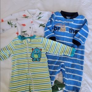 3m footie pajamas - play condition - 9 pairs